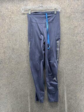 Adidas Leggings Womens XS Blue Running Primegreen Reflective Athletic Pants